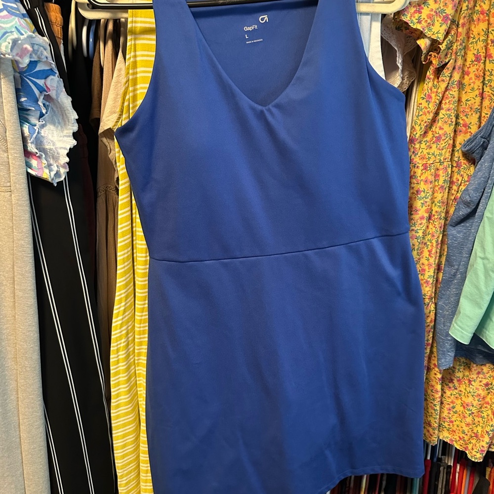 GAP Royal Blue V-Neck Mini Dress